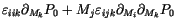 $\displaystyle \varepsilon _{iik} \partial_{M_k} P_0 +
M_j \varepsilon _{ijk} \partial_{M_i} \partial_{M_k} P_0$