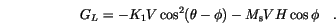 \begin{displaymath}
G_L=- K_1 V \cos^2(\theta-\phi)-M_\mathrm{s} V H \cos\phi \quad.
\end{displaymath}