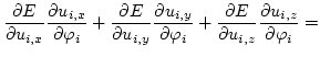 $\displaystyle \frac{\partial E}{\partial u_{i,x}}\frac{\partial u_{i,x}}{\parti...
...rac{\partial E}{\partial u_{i,z}}\frac{\partial u_{i,z}}{\partial \varphi _i}
=$