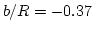 $b/R=-0.37$