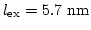 $l_\mathrm{ex}=5.7 \mathrm{nm}$