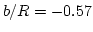 $b/R=-0.57$