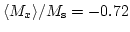 $\langle M_x \rangle/M_\mathrm{s}=-0.72$