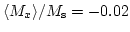 $\langle M_x \rangle/M_\mathrm{s}=-0.02$