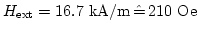 $H_\mathrm{ext}=16.7 \mathrm{kA/m} \hat= 210 \mathrm{Oe}$