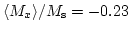 $\langle M_x \rangle/M_\mathrm{s}=-0.23$