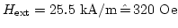 $H_\mathrm{ext}=25.5 \mathrm{kA/m} \hat= 320 \mathrm{Oe}$