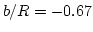 $b/R=-0.67$