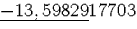 $\underline{-13,59829}17703$