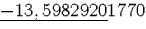 $\underline{-13,5982920}1770$